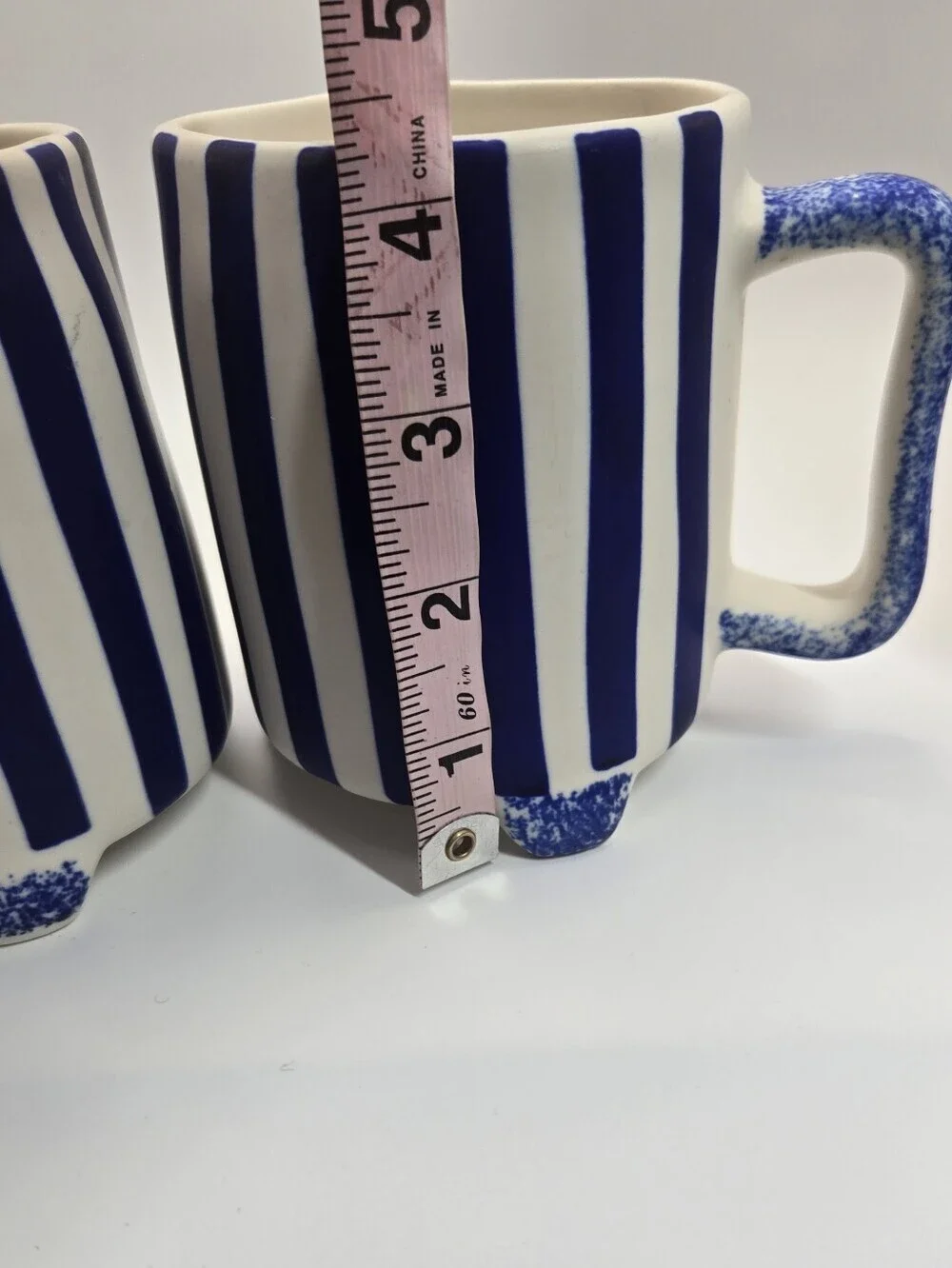 The Old Pottery Factory Striped Mugs Fun Gift Bright Unique